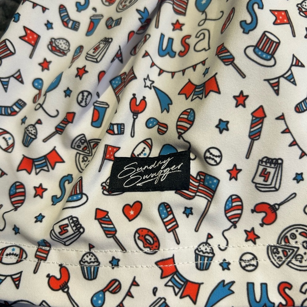 Men’s Sunday Swagger Polo Shirt size 4XL 4th of July USA Golf - Picture 7 of 9